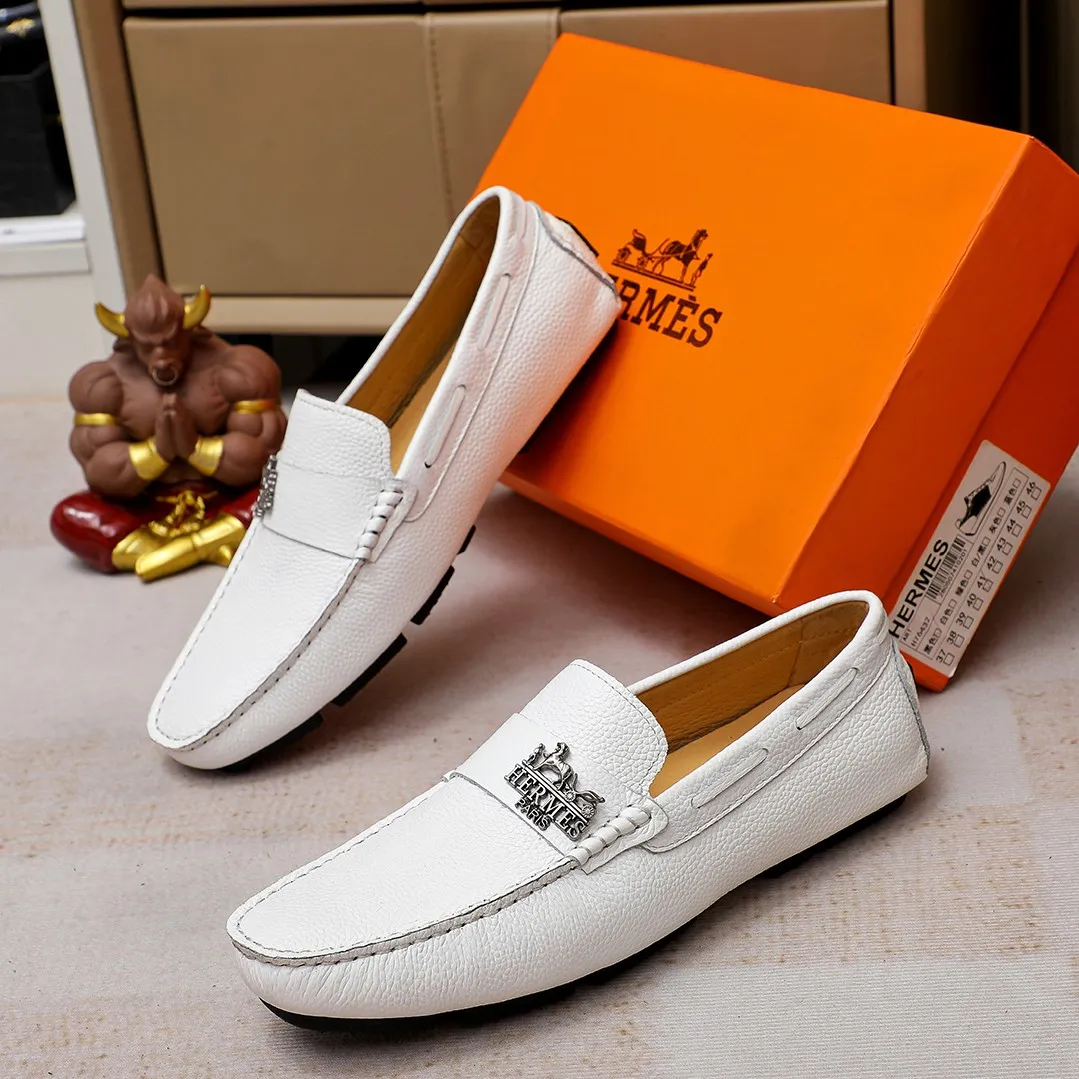 Men's shoes 💰360 🕷🕷【HERMES】The same style as Hermès counters🇨🇳Classic slip-on shoes 1:1 mold opening💯Original quality🍓Using imported first-layer cowhide🍅Pigskin lining🌶🌶Super high-end men's leather shoes🇨🇳Solid and stable Very special🍇 Color, optional! Code number 38-45……